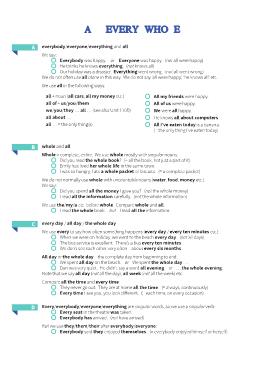 Grammar for advanced learners All every whole